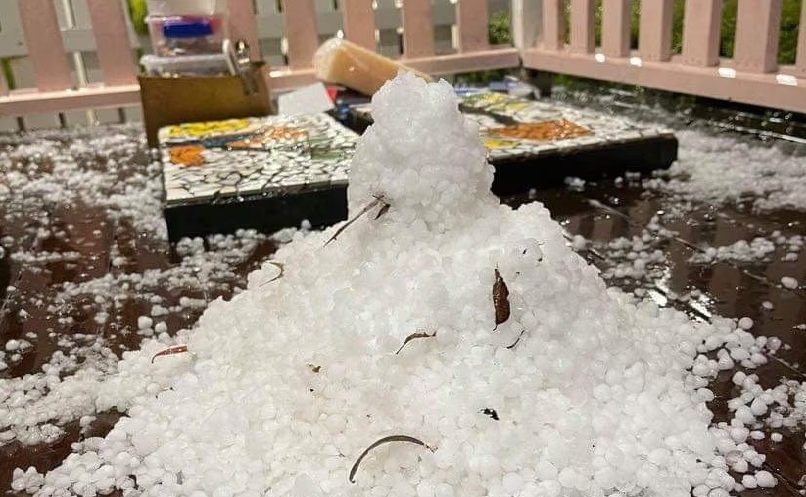 Hailstorms in Brisbane, Australia