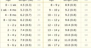 normal kidney size in cm by age